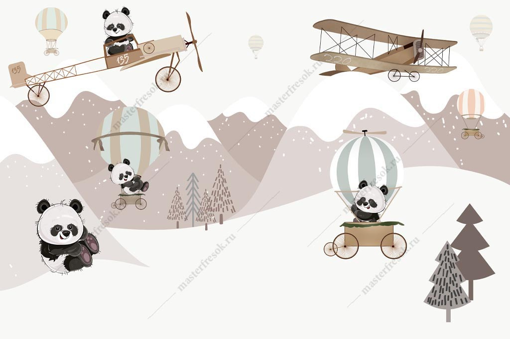 Фотообои Панды в горах